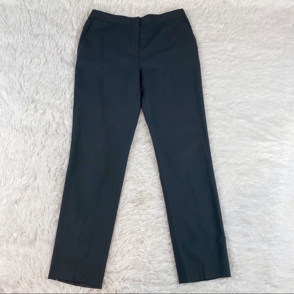 Narciso Rodriguez mid rise wool blend‎ straight leg pants in blue Made in Italy